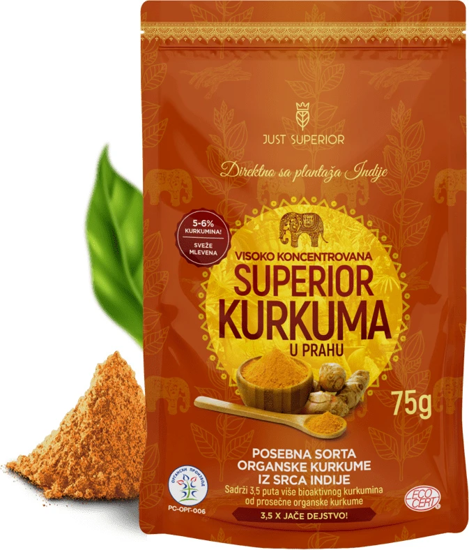 Kurkuma u prahu (organski proizvod) 75 g Just Superior